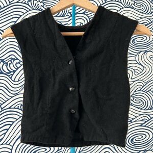 Vintage Cropped Button Vest